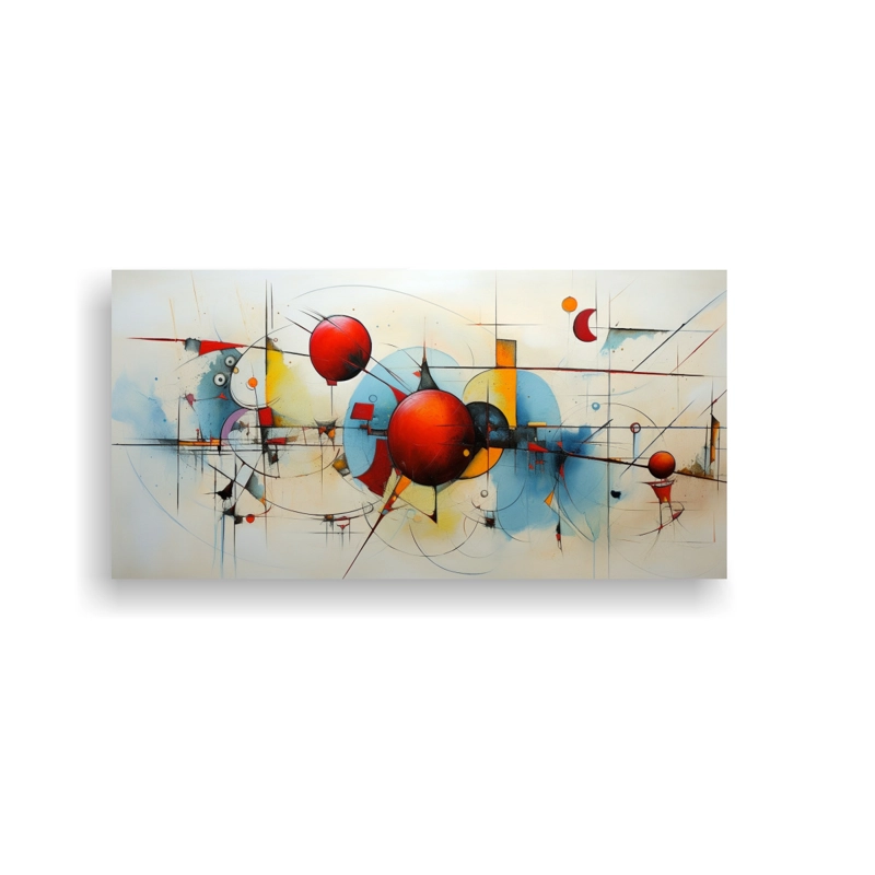 PINTURA ABSTRACTA CON ESTILO VANGUARDIA Y CLÁSICO EN LIENZO 60X30CM - 1