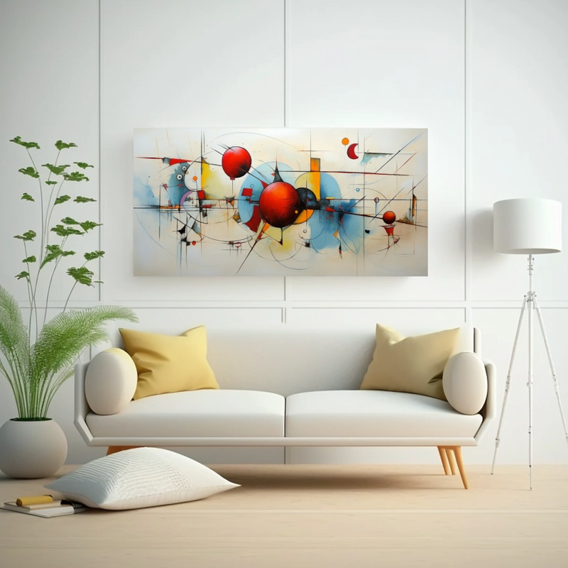 PINTURA ABSTRACTA CON ESTILO VANGUARDIA Y CLÁSICO EN LIENZO 60X30CM - 2