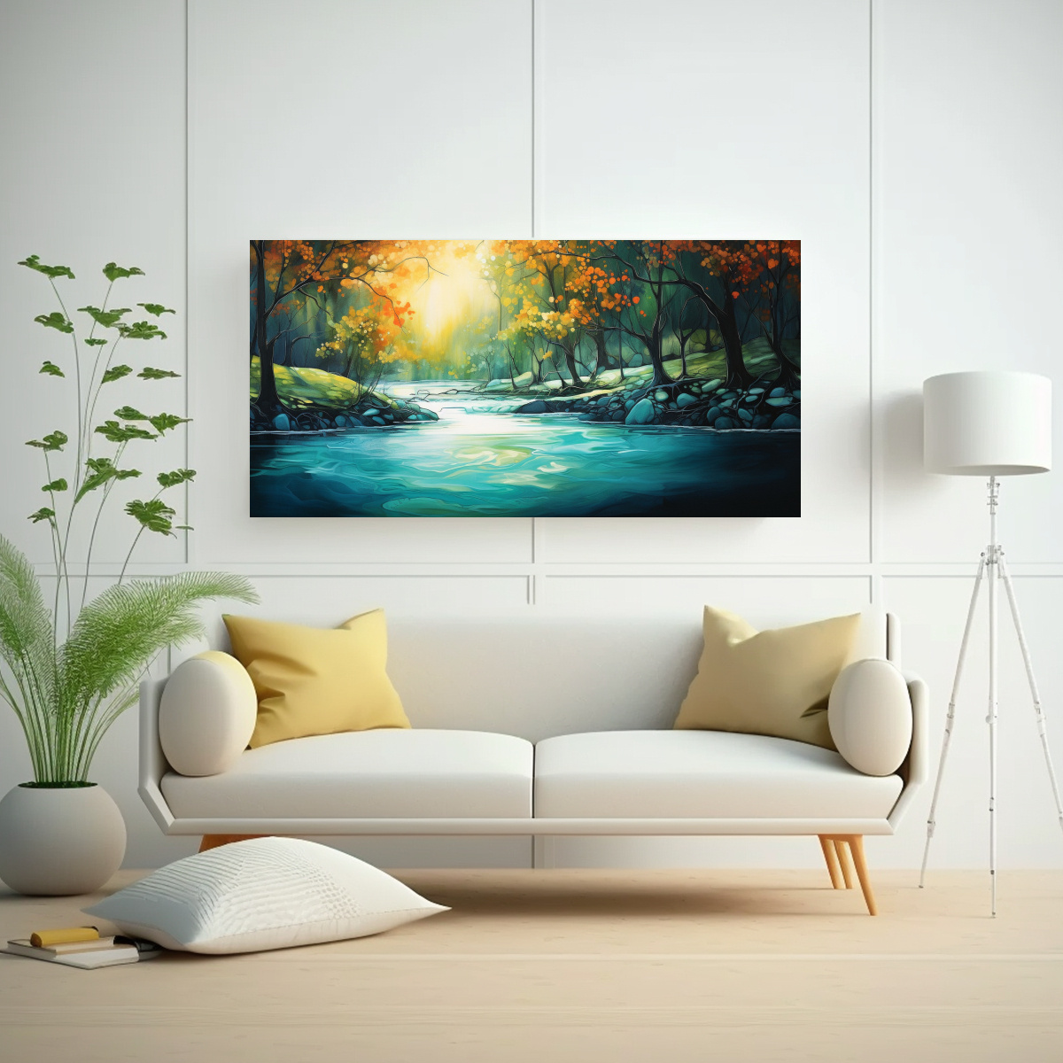 CUADRO ABSTRACTO DE COLORES POP ART EN LIENZO 140X70CM - 2