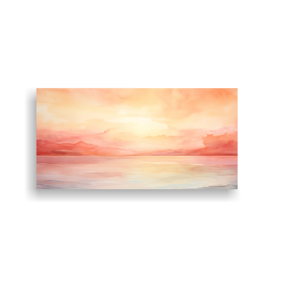 PUESTA DE SOL COSTERA REINTERPRETADA EN ARTE DE PARED 60X30CM - 1