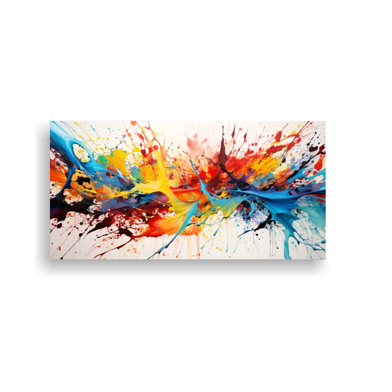 CUADRO DECORATIVO: INSPIRACIÓN ABSTRACTA EXPLOSIÓN DE COLORES INSPIRADA POR LA ESTÉTICA 60X30CM - 1