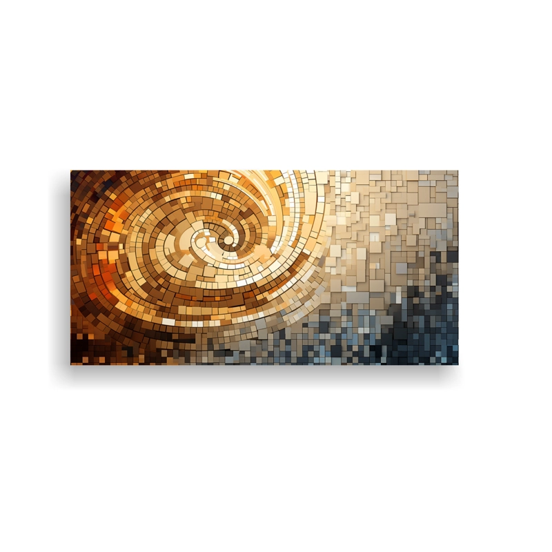 LIENZO MOSAICO MODERNO PARA DECORACIÓN DE ESTILO IMPACTANTE PARA EMPRESA DE CONSTRUCCIÓN 60X30CM - 1