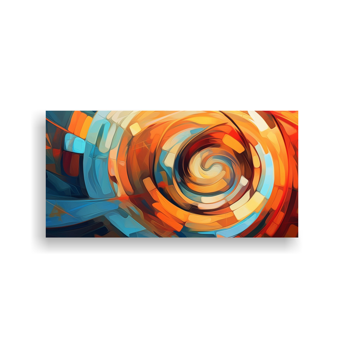 PINTURAS ABSTRACTAS DE DECORACIÓN DE ARTE VANGUARDIA ARTESANAL 100X50CM - 1