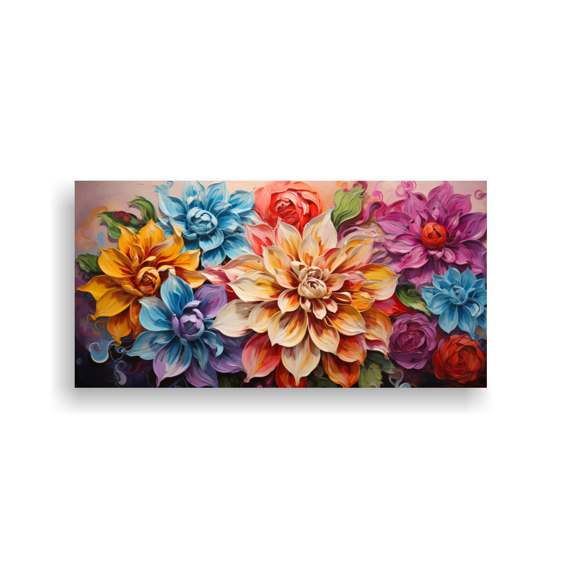Runa Art Flores Lirios Cuadro Decorativo Para Sala XXL Beige Gris