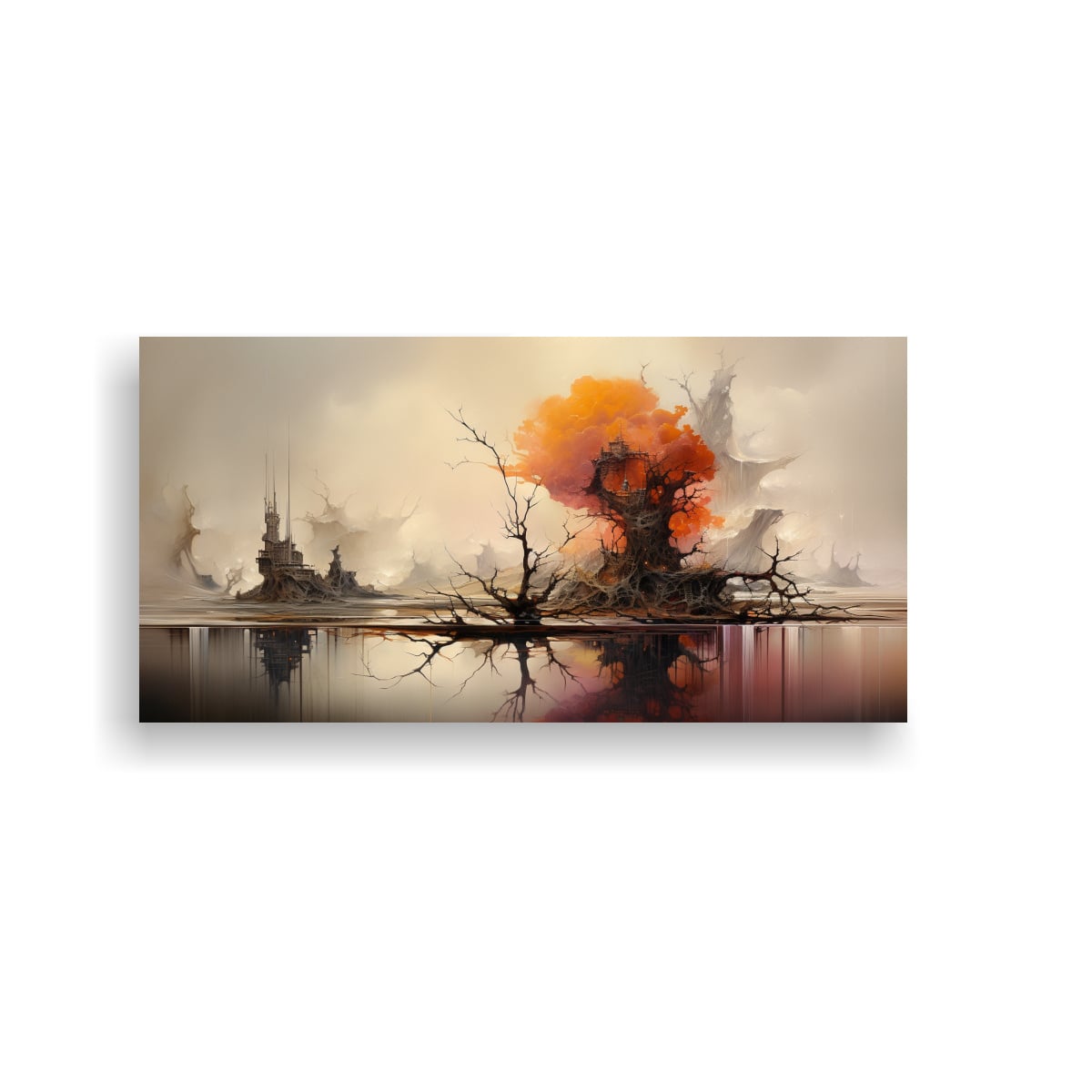 BASTIDOR MADERA PINTURA ABSTRACTA PAISAJES ARTE ESTILO GALERÍA 160X80CM - 1