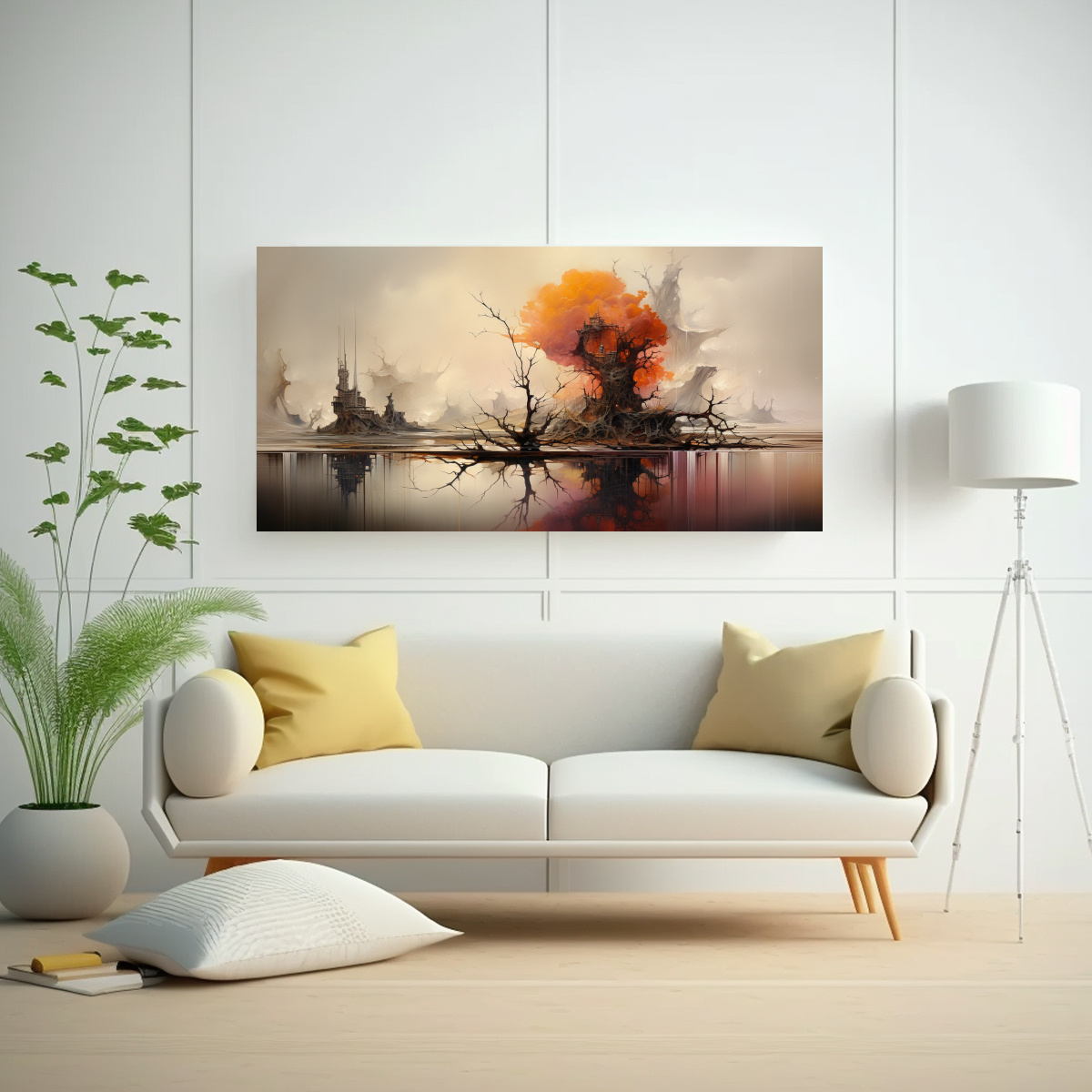 BASTIDOR MADERA PINTURA ABSTRACTA PAISAJES ARTE ESTILO GALERÍA 160X80CM - 2