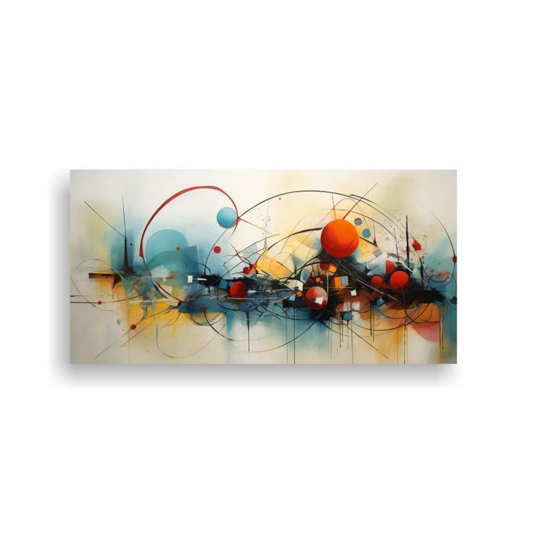 CUADRO IMPRESO ABSTRACTO DECORATIVO LLAMATIVO 120X60CM - 1