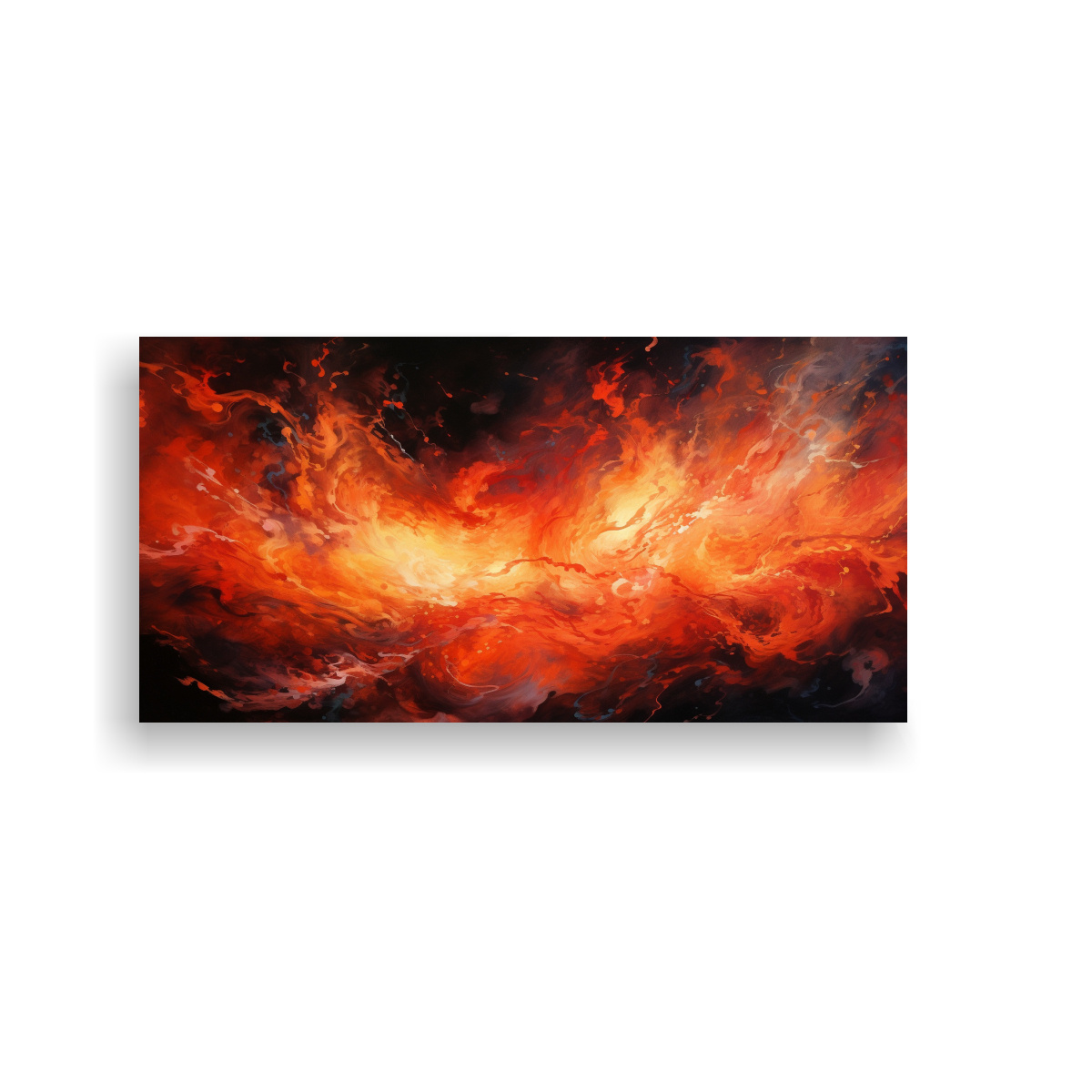 PINTURA DECORATIVA ABSTRACTA DINÁMICA QUE REPRESENTA UNA TORMENTA 160X80CM - 1