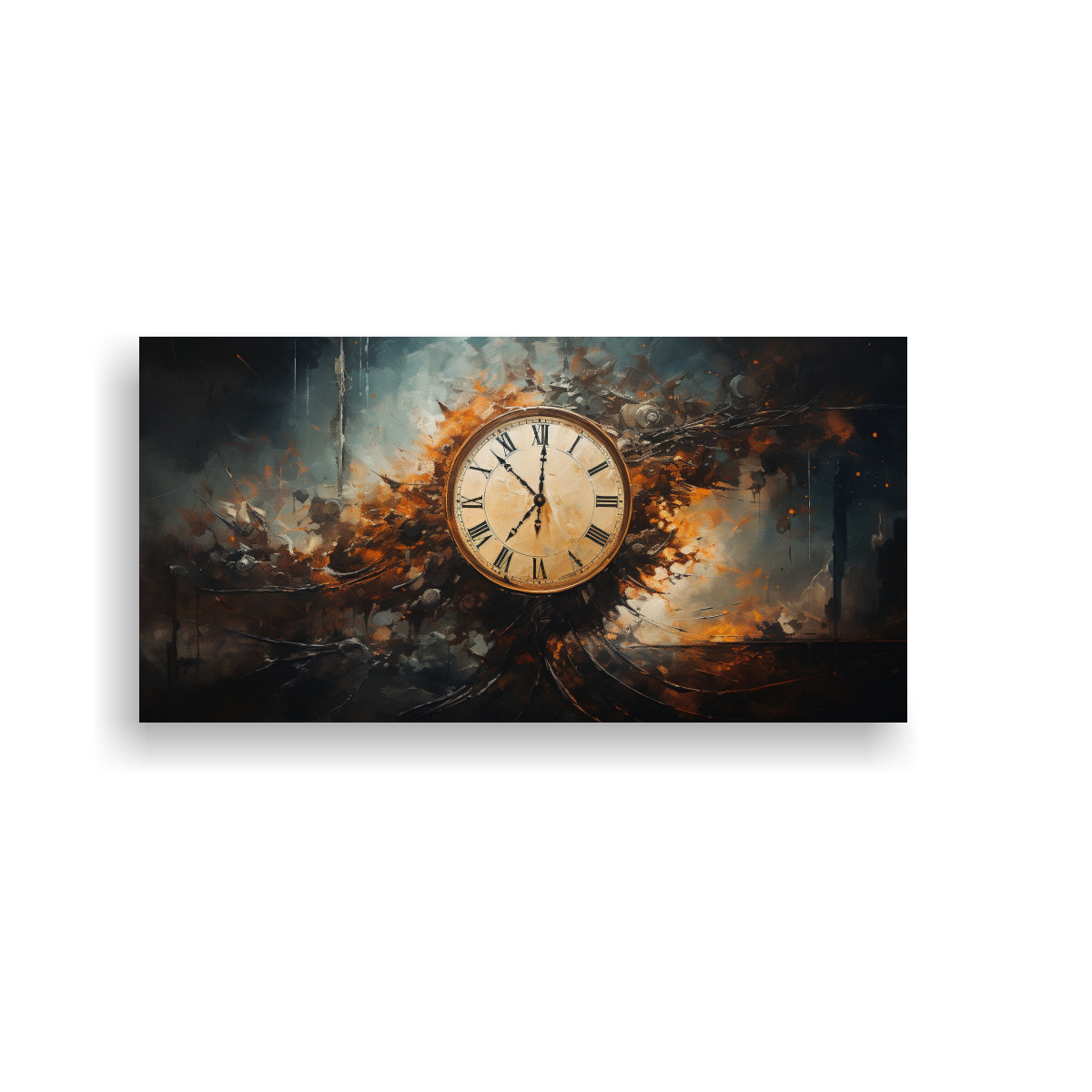 PINTURA DECORATIVA DE LIENZO ABSTRACTO MOSTRANDO LA REPRESENTACIÓN ÚNICA DE LA EVOLUCIÓ 120X60CM - 1