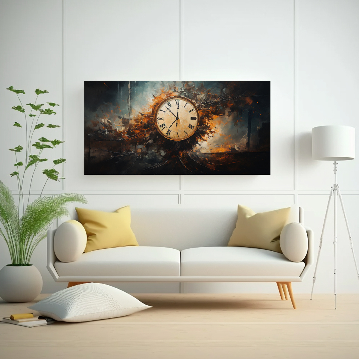 PINTURA DECORATIVA DE LIENZO ABSTRACTO MOSTRANDO LA REPRESENTACIÓN ÚNICA DE LA EVOLUCIÓ 120X60CM - 2