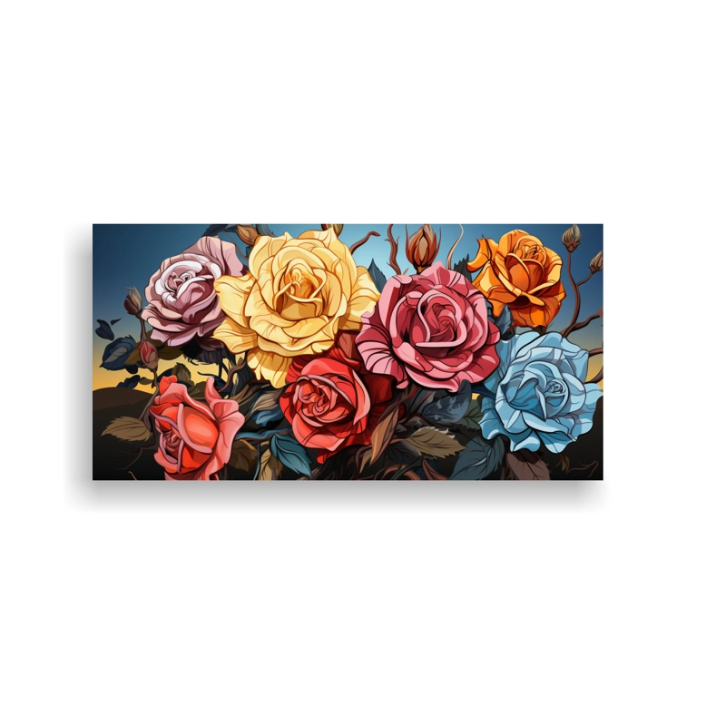 DESAFÍO DIVERSIDAD SALUD BELLEZA CONFIANZA CUADROS DECORATIVOS SOLARES MODERNOS INTENSOS  60X30CM - 1