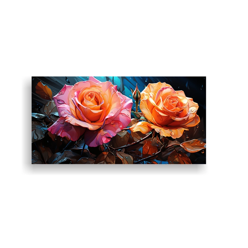 CUADRO CONCEPTUAL ARMONÍA ROSAS HÍBRIDAS POP ART 160X80CM - 1