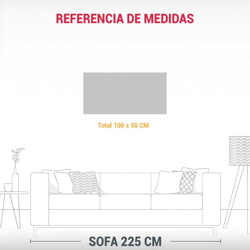 CUADRO FLORES JARDÍN ESTÉTICO JUGUETÓN  ARTE DE PARED 100X50CM - 6