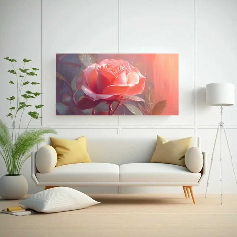 CUADRO ANIMADO LUMINOSO CON IMAGEN DELICADA  ARTE DE DECORACIÓN 80X40CM - 2