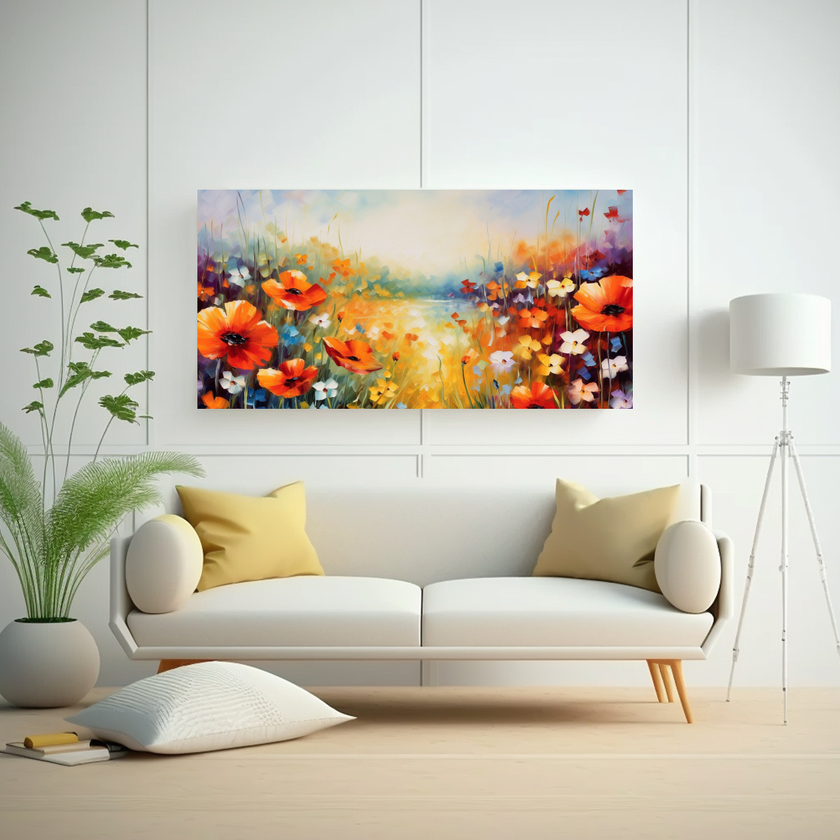 CAMPO CAUTIVADOR DE PINTURAS DECORATIVAS EN ESTILO DE LEONID AFREMOV EN ALTA RESOLUCIÓN 60X30CM - 2