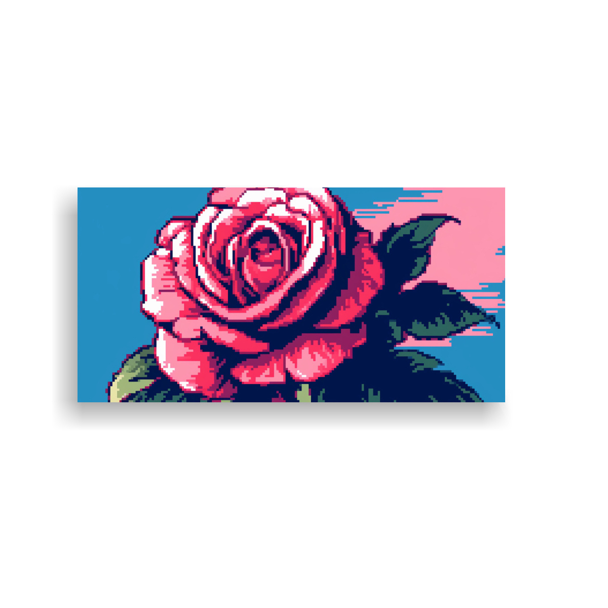 Color Rosa Pixel Ripley - CUADRO DECORATIVO ARTE IMAGEN EFECTO VISUAL ROSA ROJA EN PIXEL ...