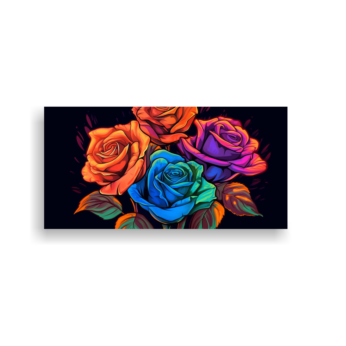 ARTE DE PARED VINTAGE CON ROSAS ESTILO CANVA DE GRÁFICO POR MADRE MRS INK IN THE STYL 100X50CM - 1