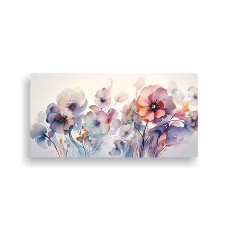 CUADRO FLORAL MÁGICO ESTILO MÍSTICO, HERMOSA OBRA MAESTRA 60X30CM - 1