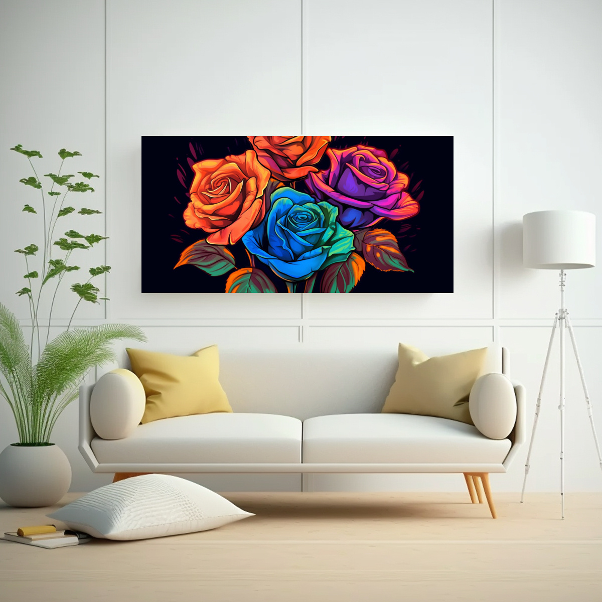 Mrs. Ink Ripley - ARTE DE PARED VINTAGE CON ROSAS ESTILO CANVA DE GRÁFICO POR ...