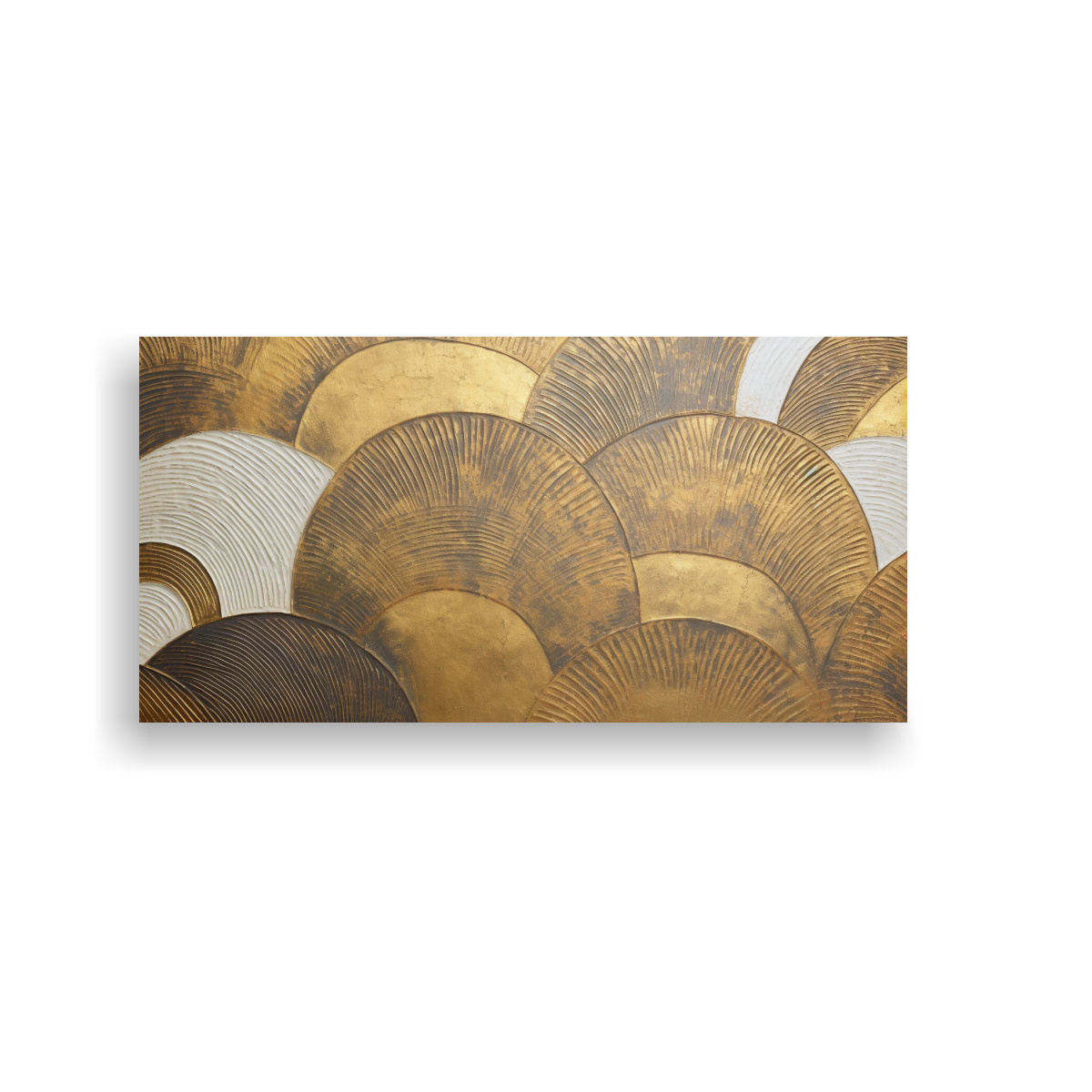 CUADRO ABSTRACTO MINIMALISTA DORADO PARA 160X80 CM - 1