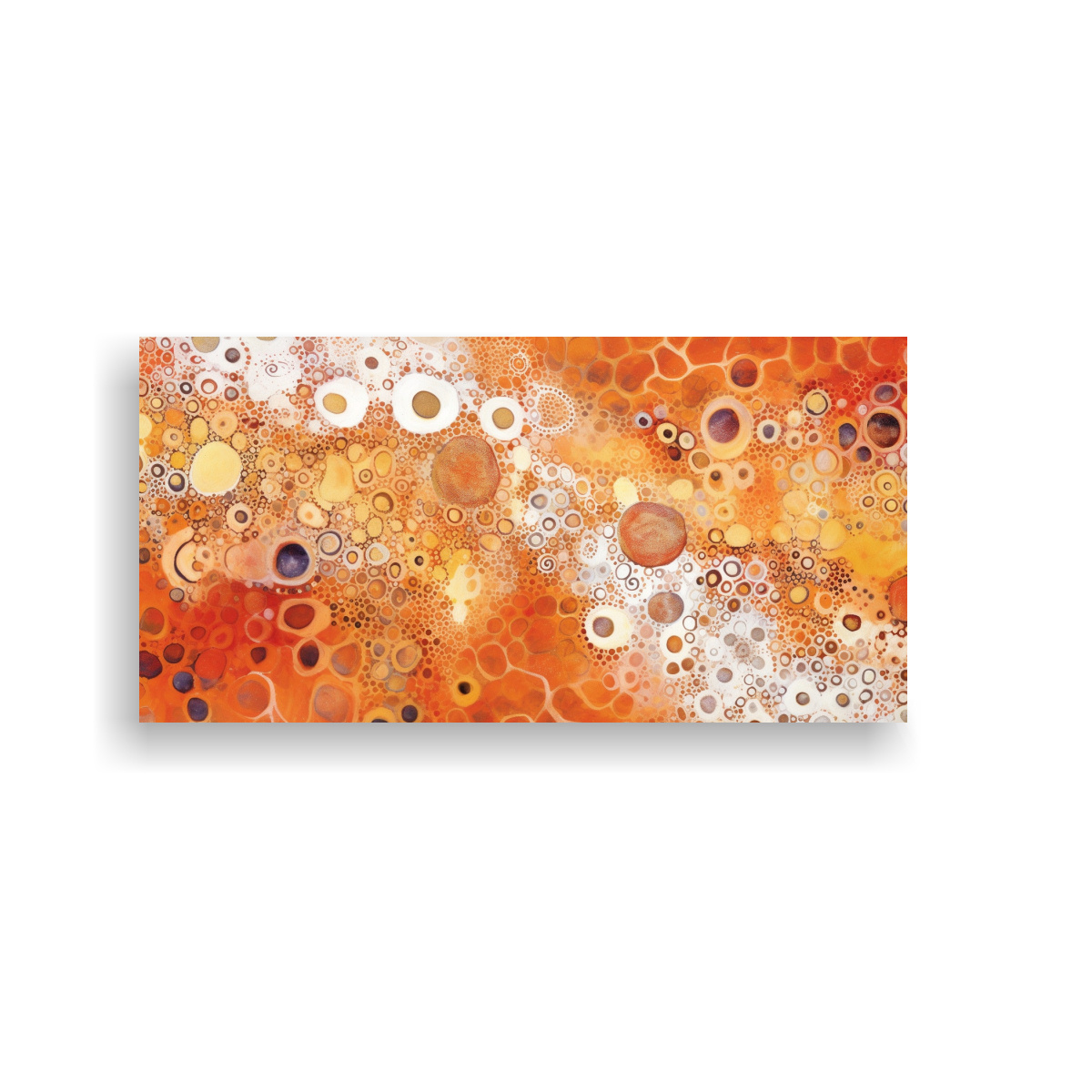 CUADRO COLORES VIBRANTES ARTE ABORIGEN PIGMEOS 40X20 CM - 1