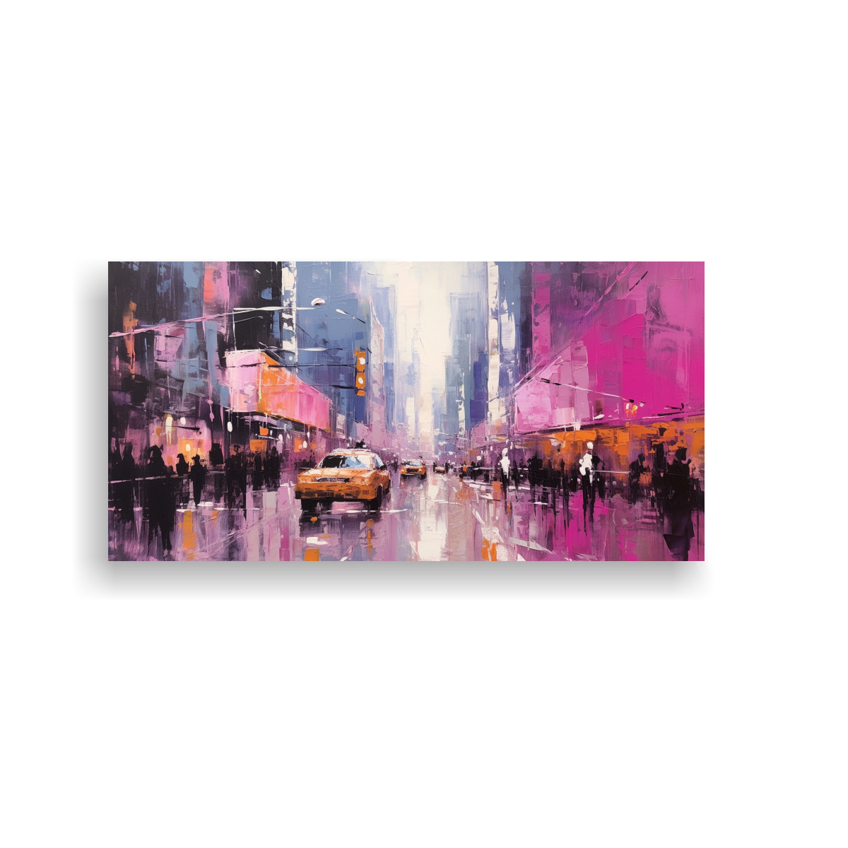 PINTURA LLUVIOSA EN ANIMADO AMBIENTE: GAMA DE 60X30 CM - 1