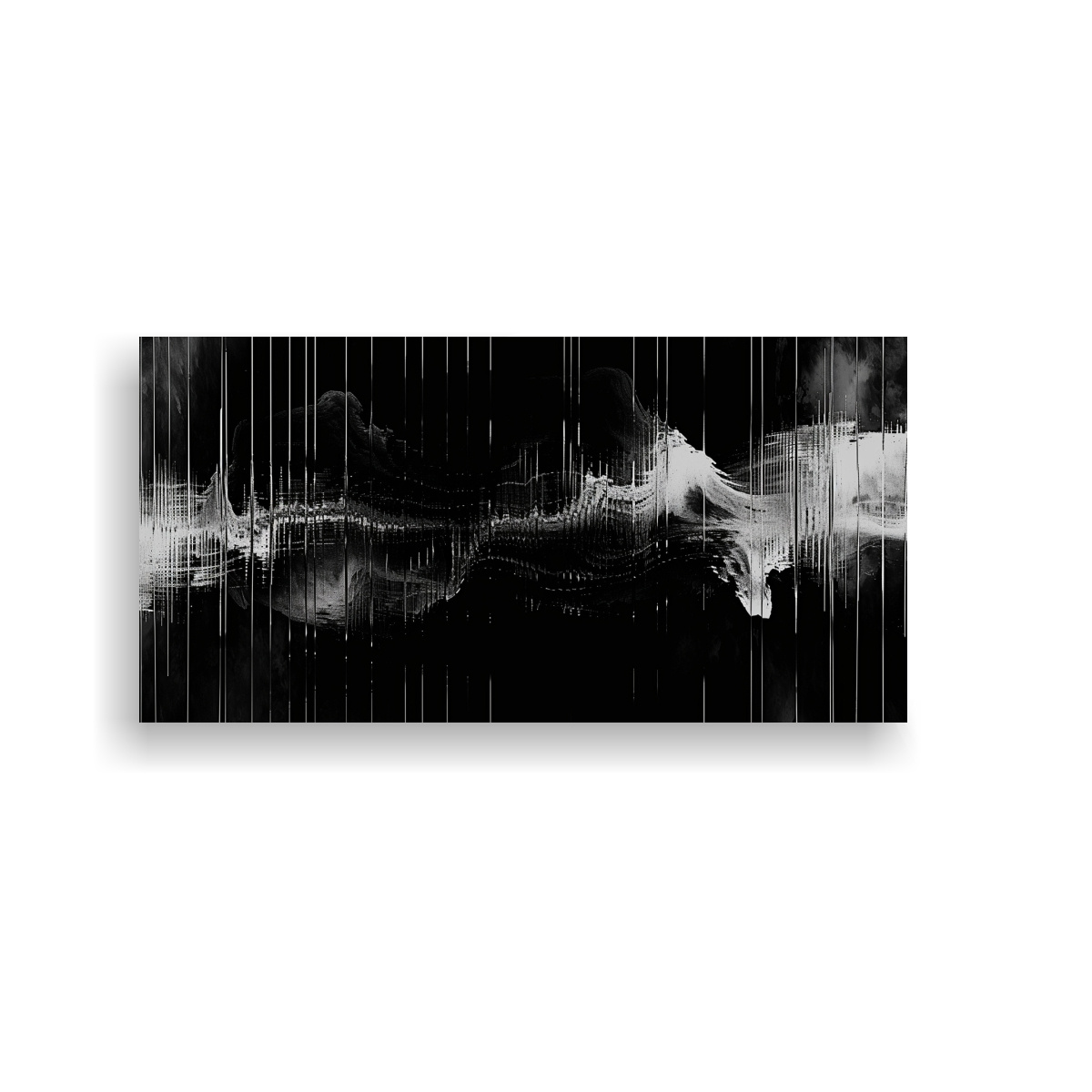 CUADROS LIENZO TELA COLOR COMPLETO ONDAS SONIDO 140X70 CM - 1