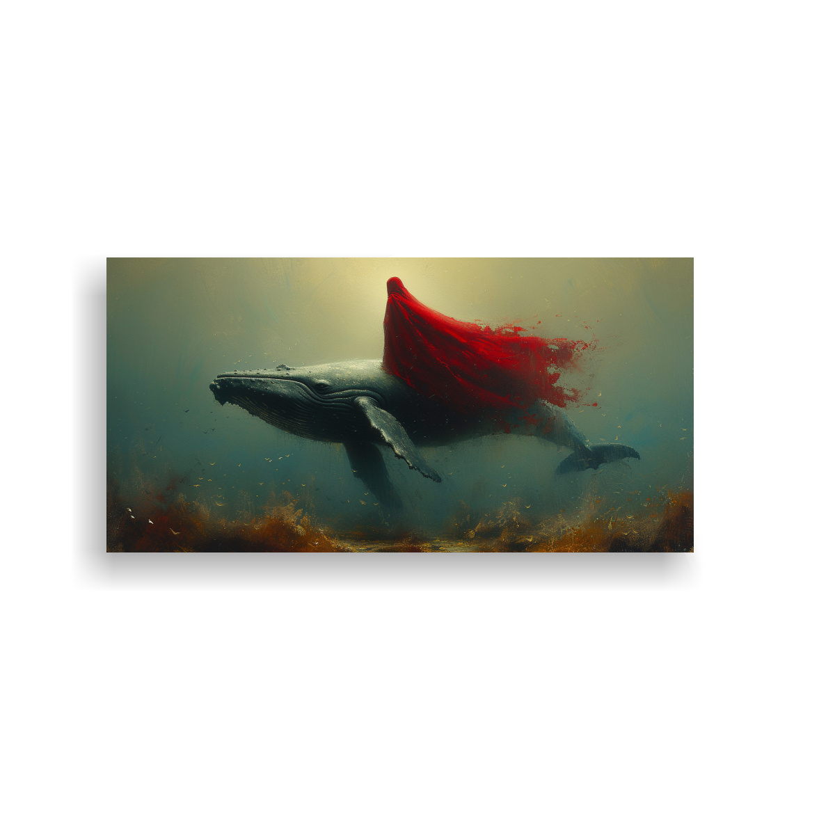 FIGURA MISTERIOSA CON CAPUCHA ROJA EN DINÁMICA 60X30 CM - 1