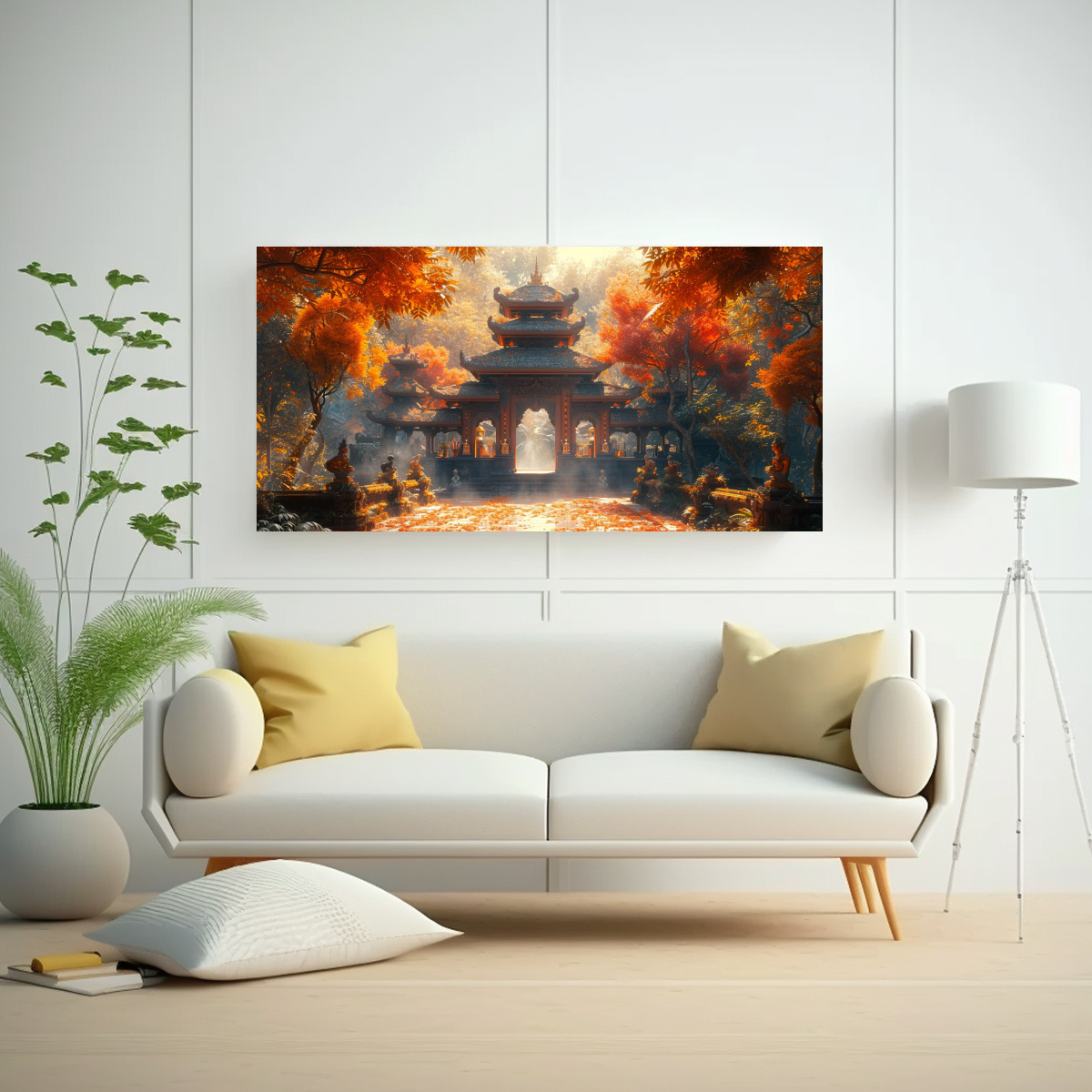 CUADRO GALERÍA IMPRESIONANTE PAISAJE BALI 140X70 CM - 2