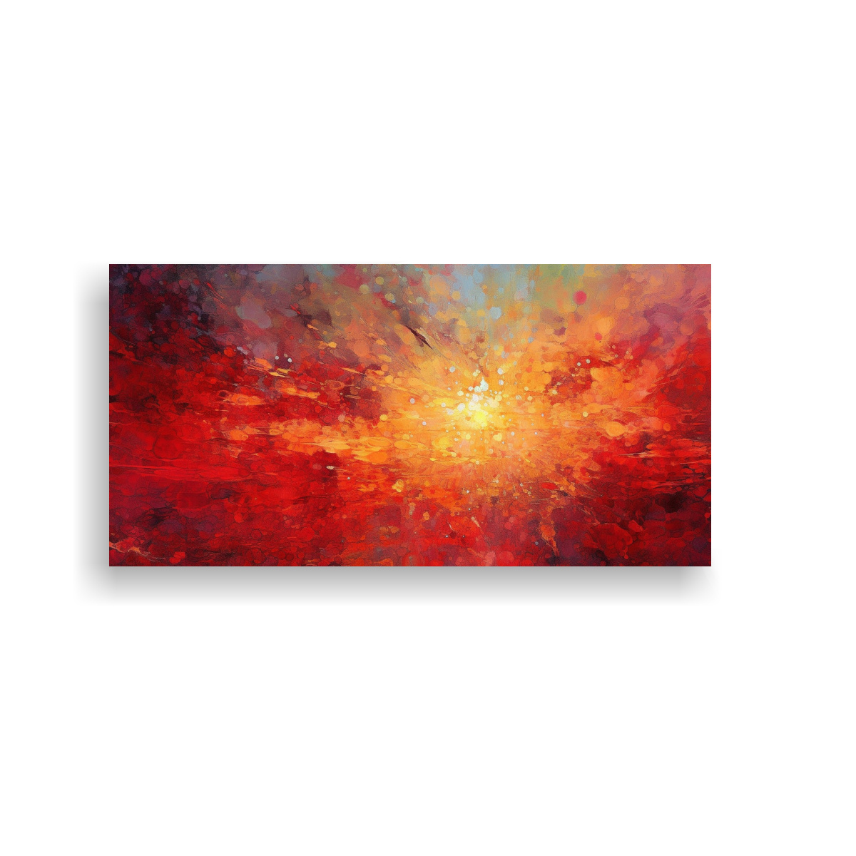 PINTURAS DE DECORACIÓN EN CANVA: INTENSO ROJO 80X40 CM - 1