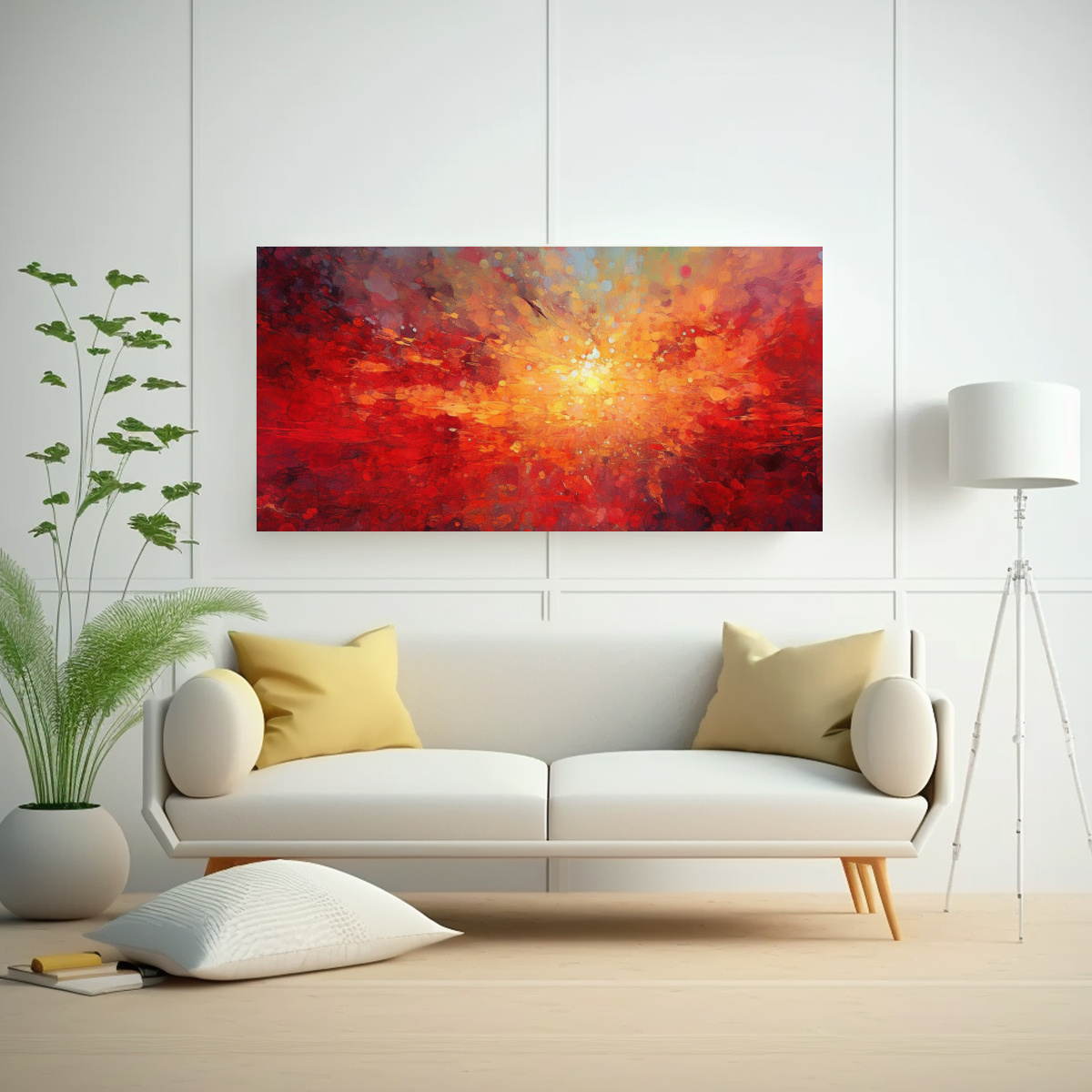PINTURAS DE DECORACIÓN EN CANVA: INTENSO ROJO 80X40 CM - 2