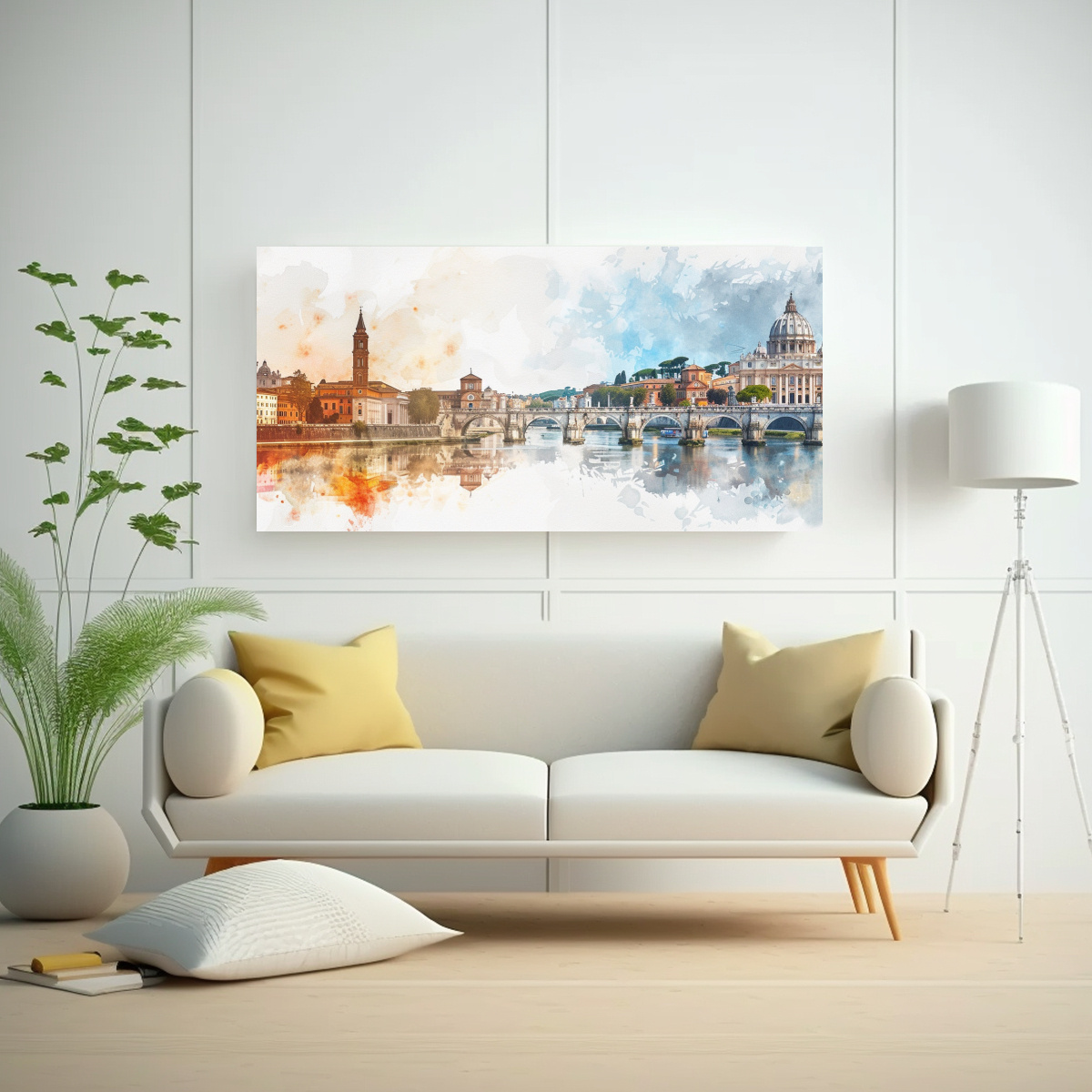 CUADRO DIBUJO INSPIRACIÓN: 2 CIUDADES MEZCLADAS 100X50 CM - 2