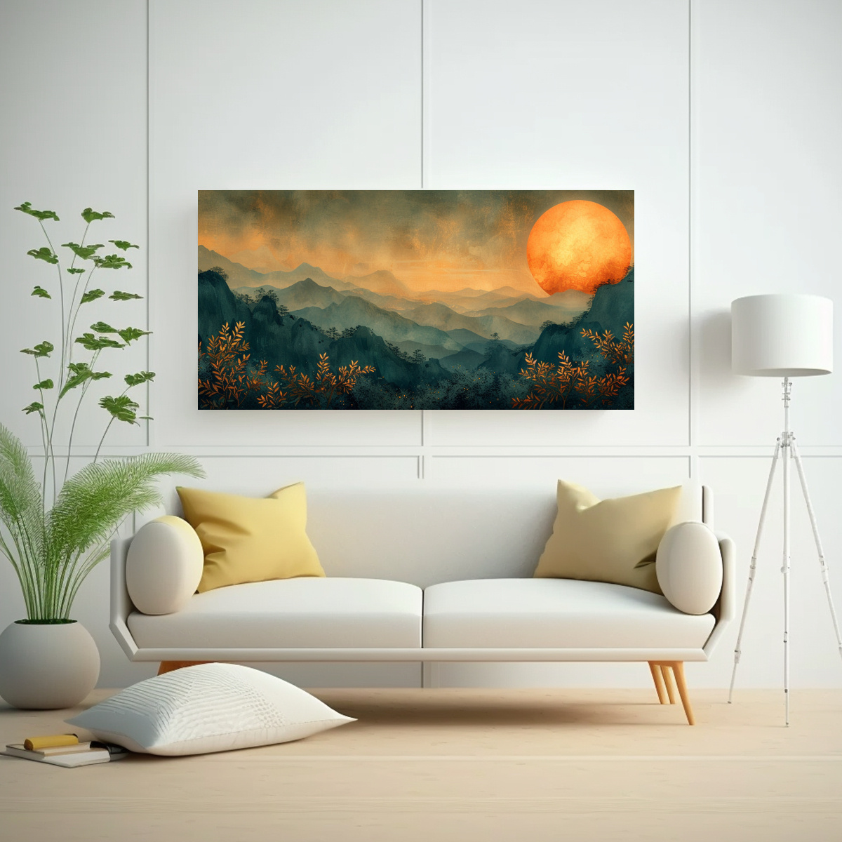 CUADRO DECORATIVO CON TEMÁTICA HELIOCÉNTRICA Y 60X30 CM - 2