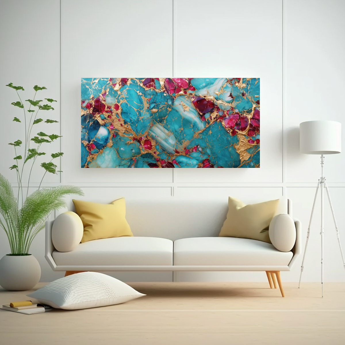 PINTURAS DECORATIVAS HORIZONTALES DE MÁRMOL 120X60 CM - 2