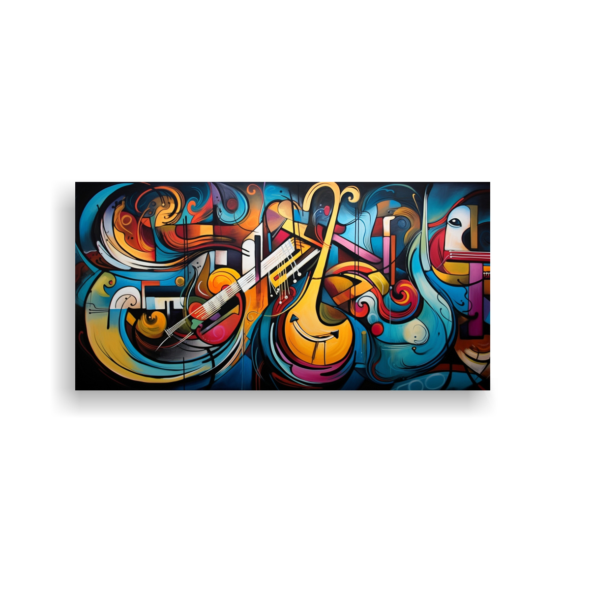 CUADROS ABSTRACTOS FUSIONANDO EMOCIONES Y MÚSICA 120X60 CM - 1