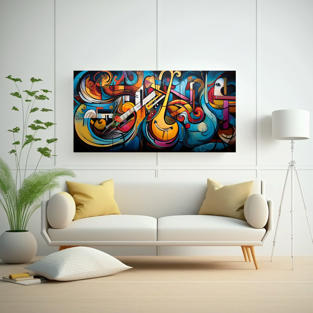 CUADROS ABSTRACTOS FUSIONANDO EMOCIONES Y MÚSICA 120X60 CM - 2