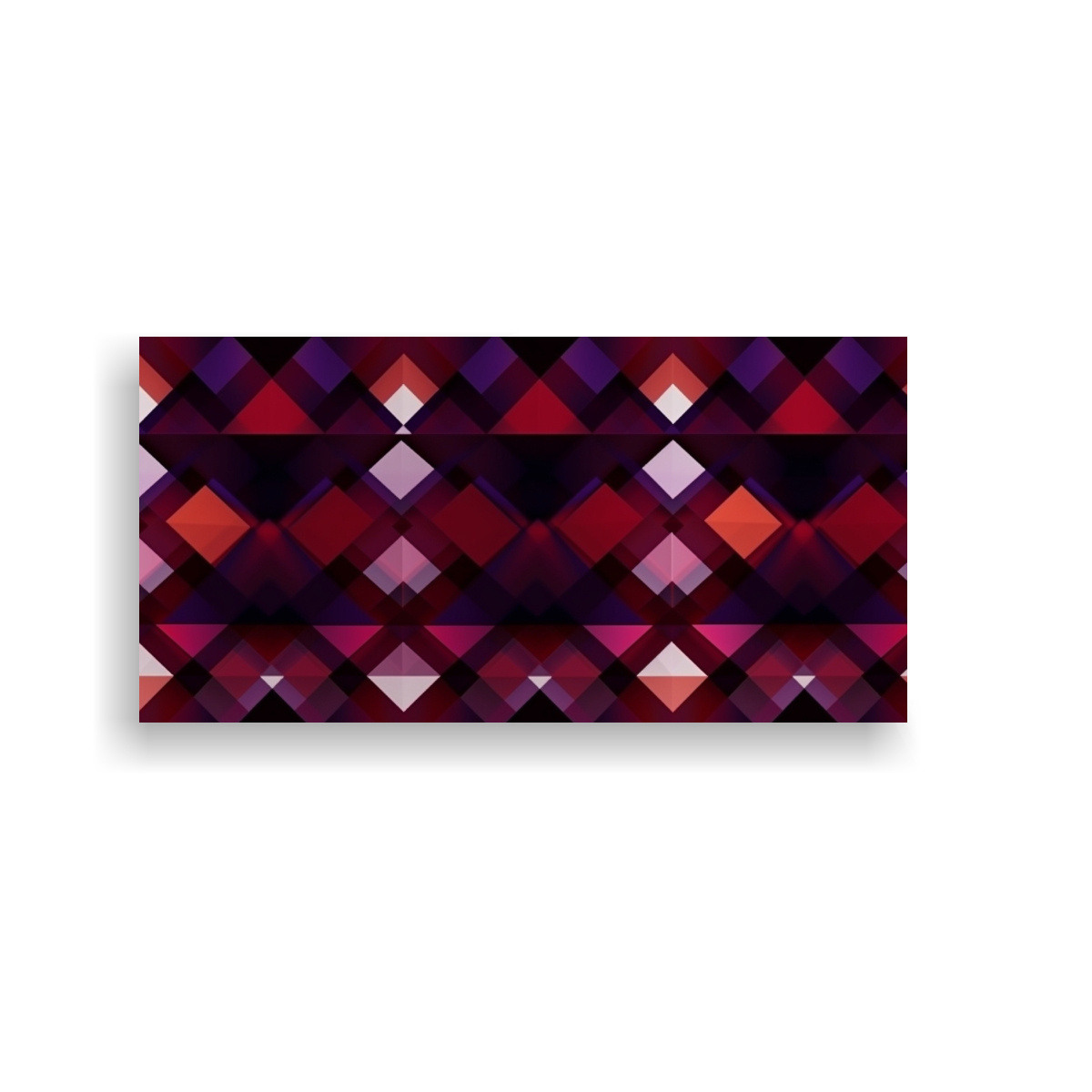 CUADRO ABSTRACTO MOVIMIENTO ROJO Y MORADO PARA 60X30 CM - 1