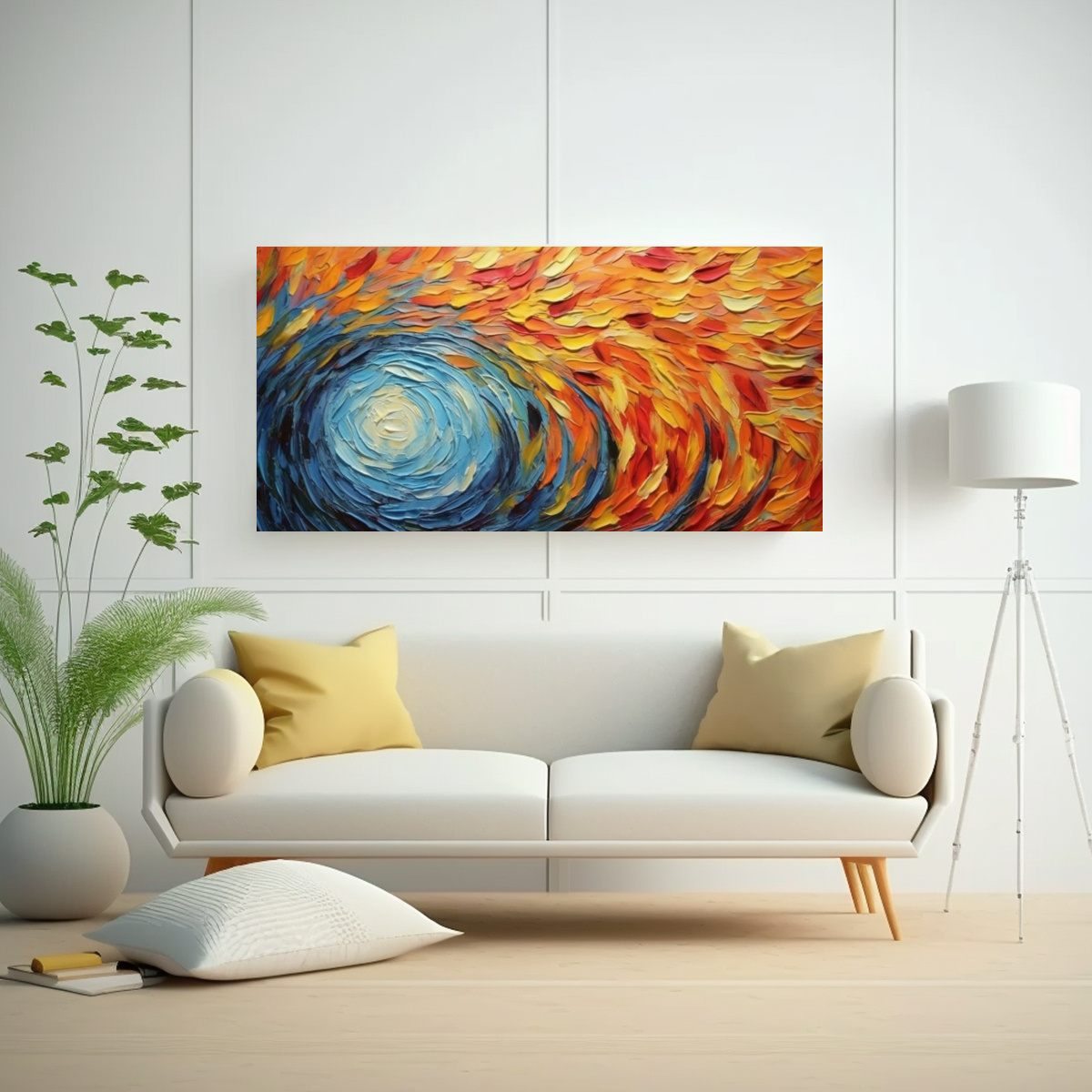 PINTURA ABSTRACTA AL ESTILO VAN GOGH: EXPRESIÓN 160X80 CM - 2