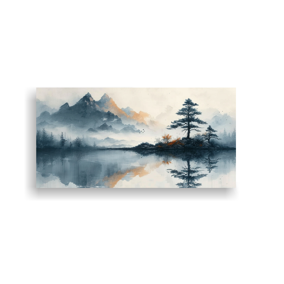 PINTURA PAISAJÍSTICA ARTESANAL DE LÍNEAS 140X70 CM - 1