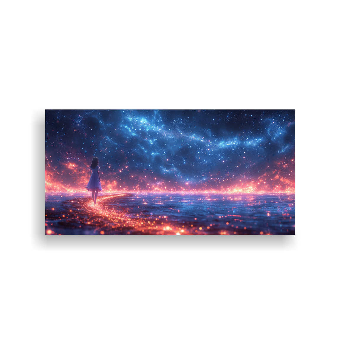 PINTURA DECORATIVA BAÑO ESTILO ANIME CON AGUA 40X20 CM - 1