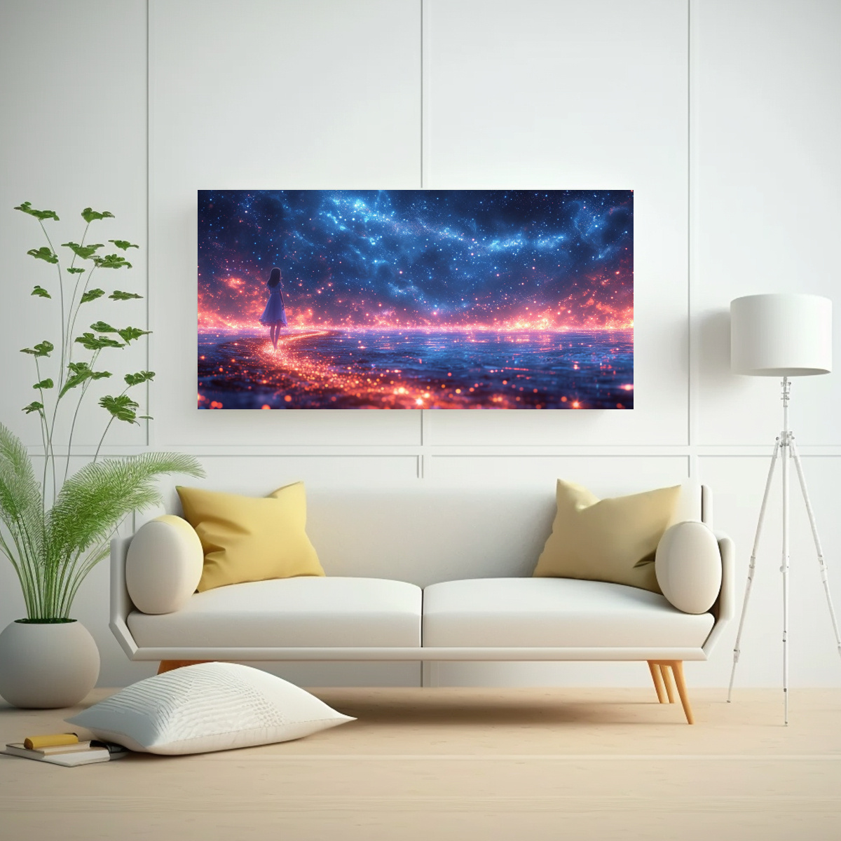 PINTURA DECORATIVA BAÑO ESTILO ANIME CON AGUA 40X20 CM - 2