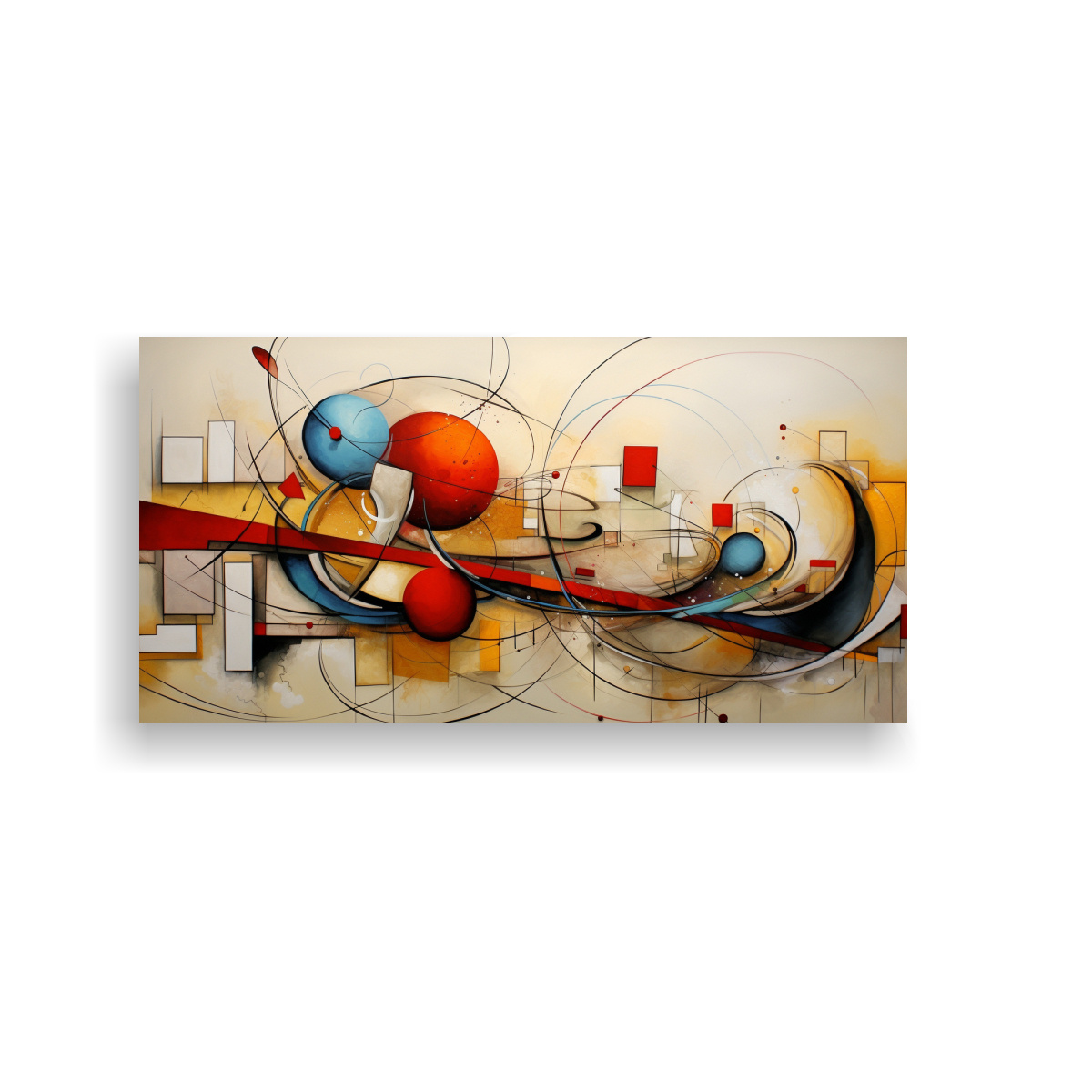 CUADRO CUADRO ABSTRACTA DINÁMICA: ARTE FAMOSO 100X50 CM - 1