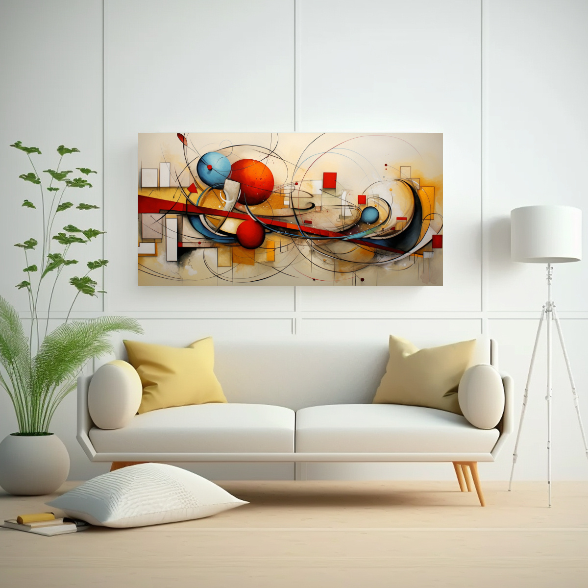 CUADRO CUADRO ABSTRACTA DINÁMICA: ARTE FAMOSO 100X50 CM - 2