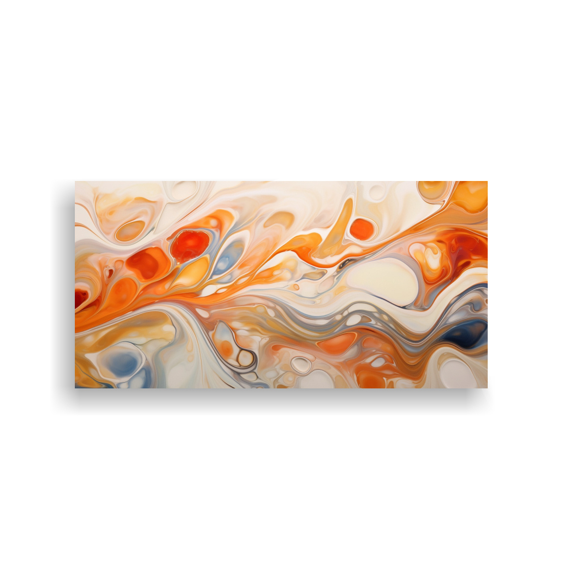 PINTURA LIENZO COLORES VIBRANTES CÁLIDOS NARANJA 160X80 CM - 1