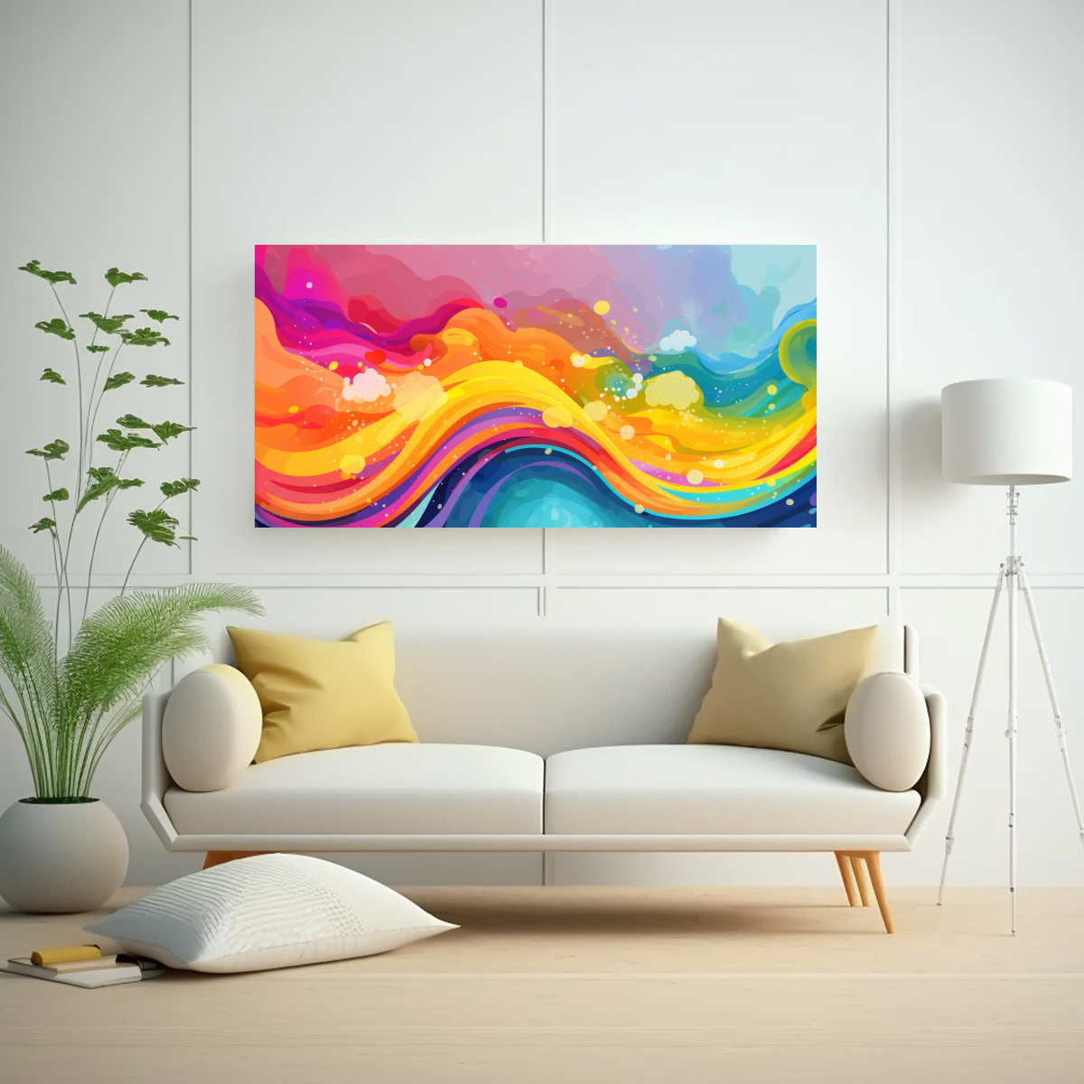 CUADRO HORIZONTAL VIBRANTE PARA DECORACIÓN PRIDE 80X40 CM - 2