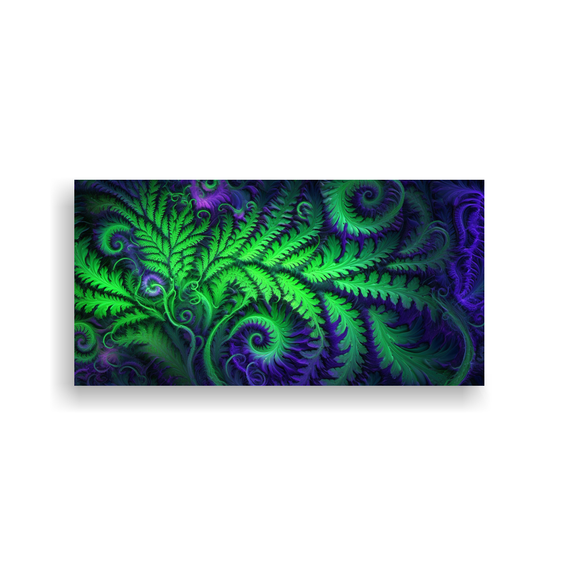 CUADROS TELA BASTIDOR ALIEN FERN Y PSICODÉLICOS 140X70 CM - 1