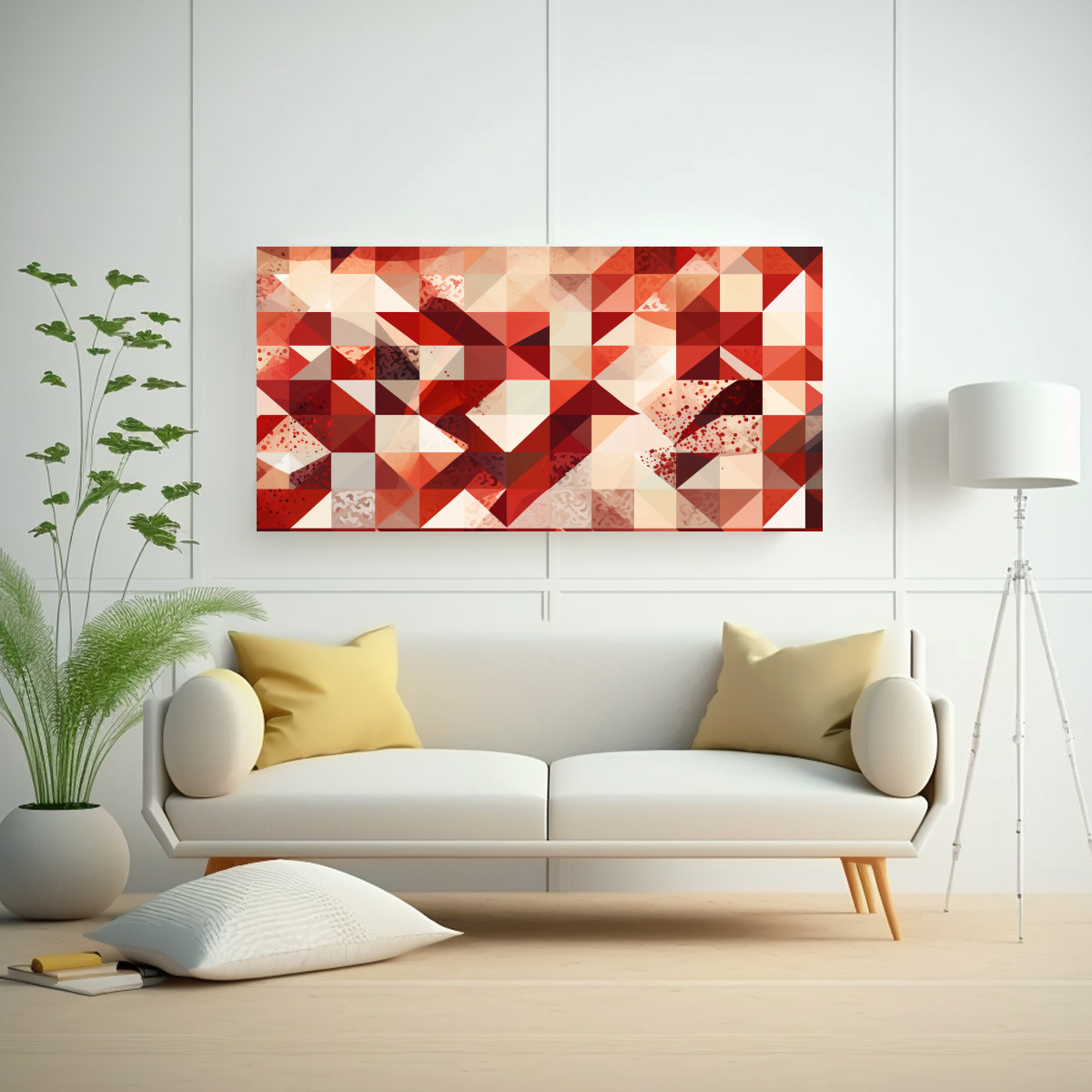 PINTURA DECORATIVA EN LIENZO MULTICOLOR CON 100X50 CM - 2