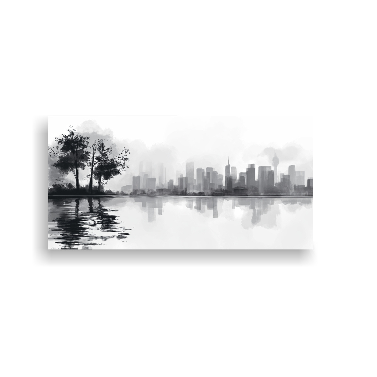 CUADRO LIENZO IMPRESO FANTASÍA 2D ARTE CHINO 120X60 CM - 1
