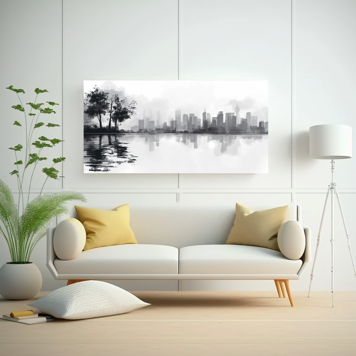 CUADRO LIENZO IMPRESO FANTASÍA 2D ARTE CHINO 120X60 CM - 2