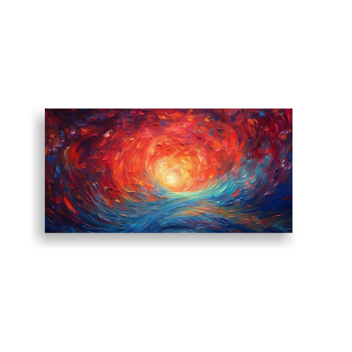 PINTURA ABSTRACTA INSPIRADA EN VAN GOGH PARA 60X30 CM - 1